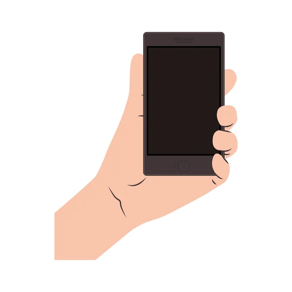 Mano sosteniendo un smartphone — Vector de stock