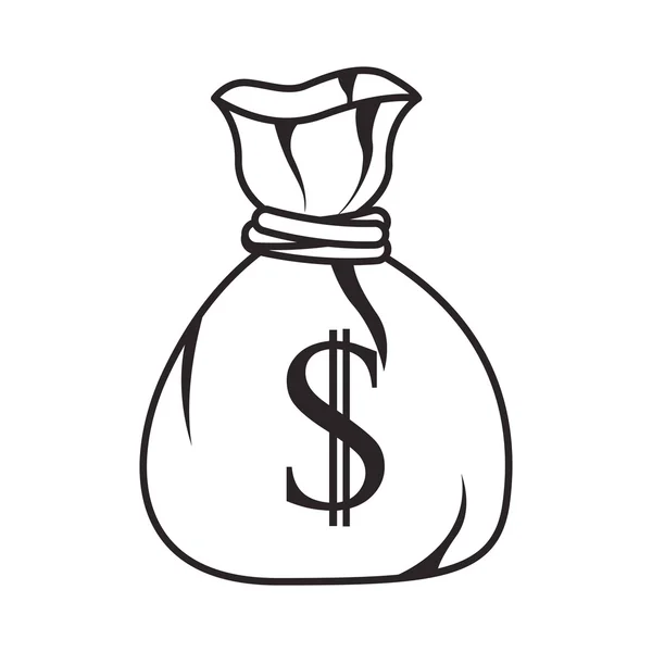 Pengar säck ikonen — Stock vektor