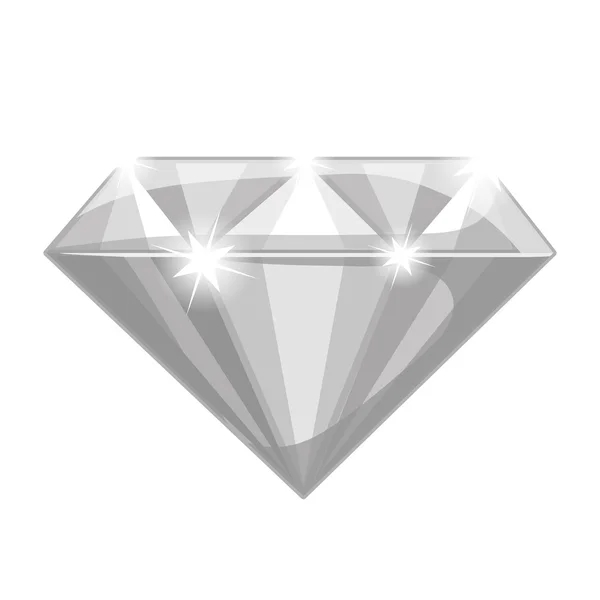 Shiny diamond icon — Stock Vector