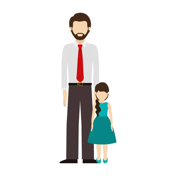 Dad and daughter design — Stock vektor