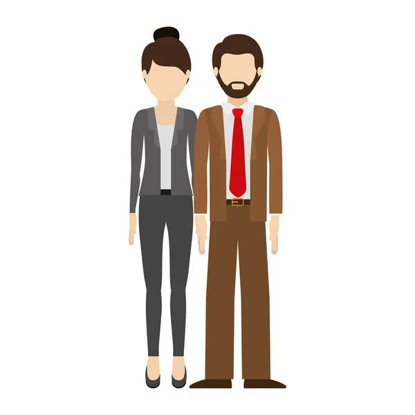 Femme et homme couple — Image vectorielle