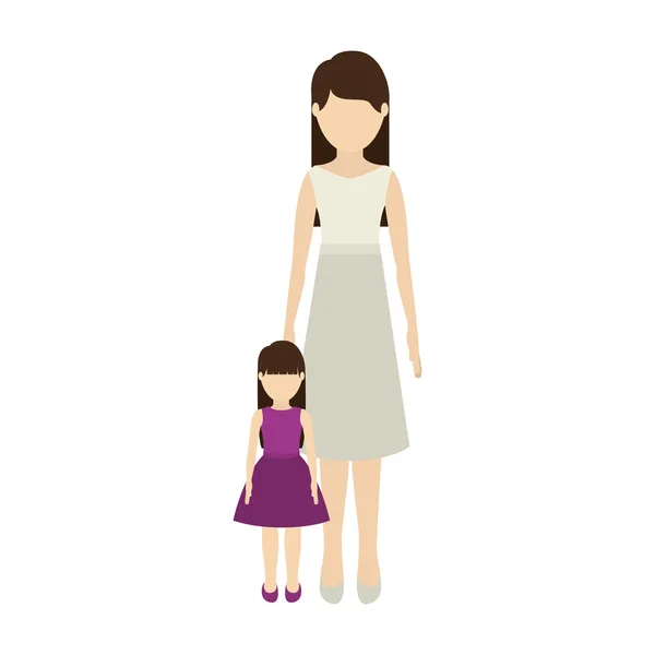 Design madre e figlia — Vettoriale Stock
