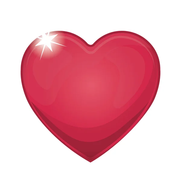 Red heart icon — Stock Vector