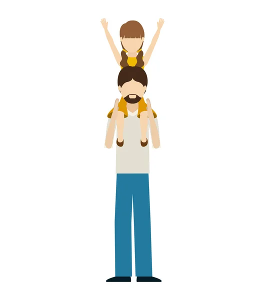 Papa Cargando Hija Vectores Grafico Vectorial Papa Cargando Hija Imagenes Vectoriales De Stock Depositphotos
