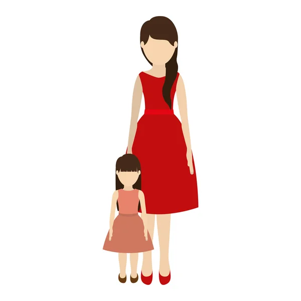 Moeder en dochter design — Stockvector