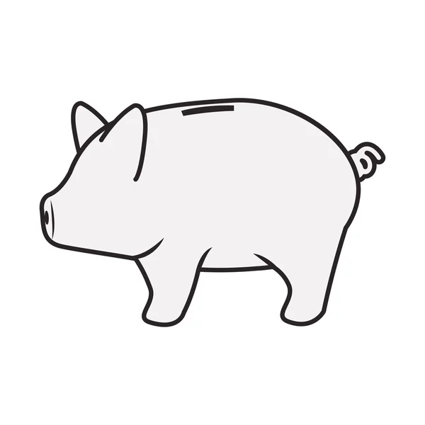 Piggy Sparbössa ikonen — Stock vektor