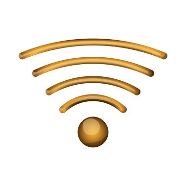 Altın kablosuz simgesi