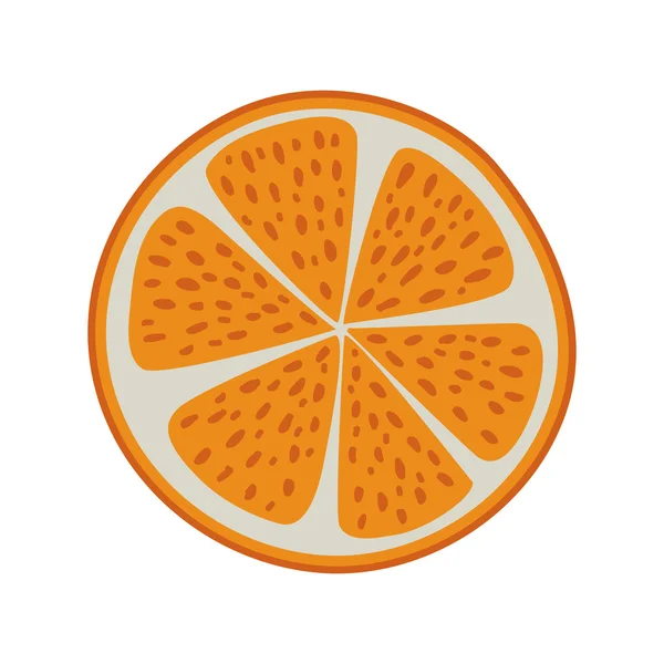 Orangenscheiben-Symbol — Stockvektor