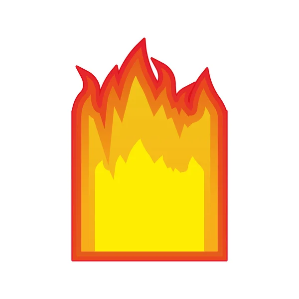 Vuurvlammen branden — Stockvector