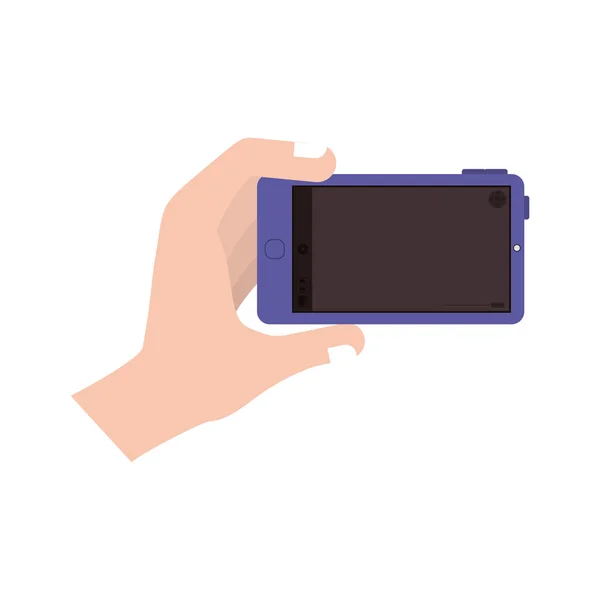 Main avec appareil smartphone — Image vectorielle