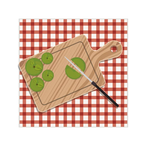 Groene appelvruchten — Stockvector