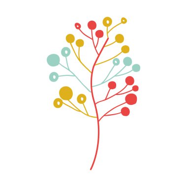 Dalları yaprakları dekorasyon ile