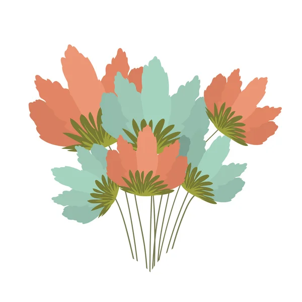 Sziluettjét virág design — Stock Vector