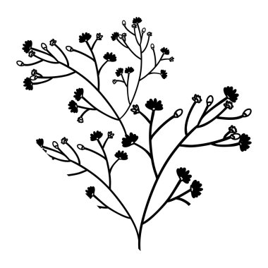 çiçek tasarım silüeti