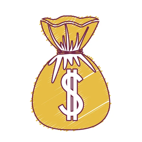 Dinero saco icono — Vector de stock