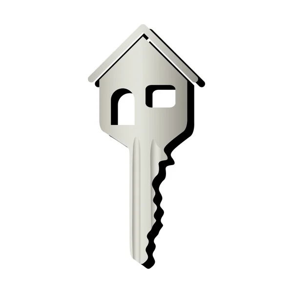 Casa en forma de icono clave imagen — Vector de stock