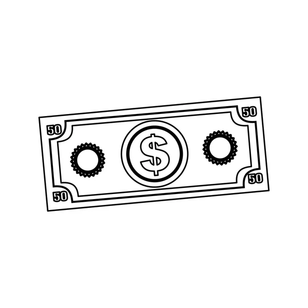 Cash geld pictogramafbeelding — Stockvector