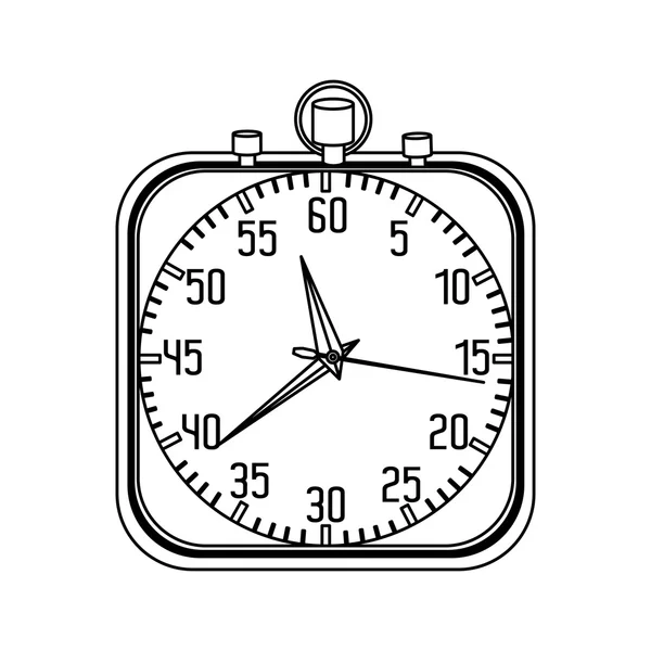 Horloge carré icône image — Image vectorielle