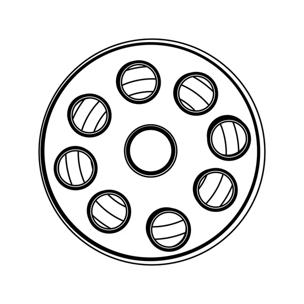 Film tape reel icon image — Διανυσματικό Αρχείο