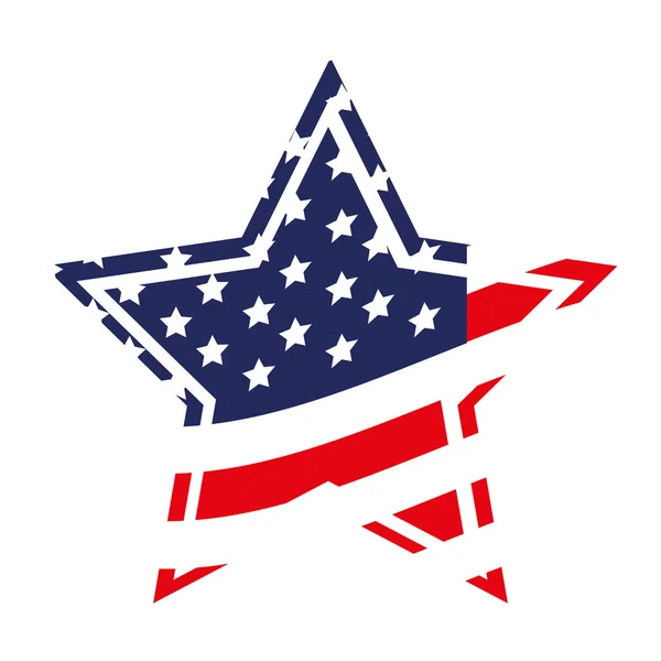 Imagem emblema relacionados EUA patriótico — Vetor de Stock