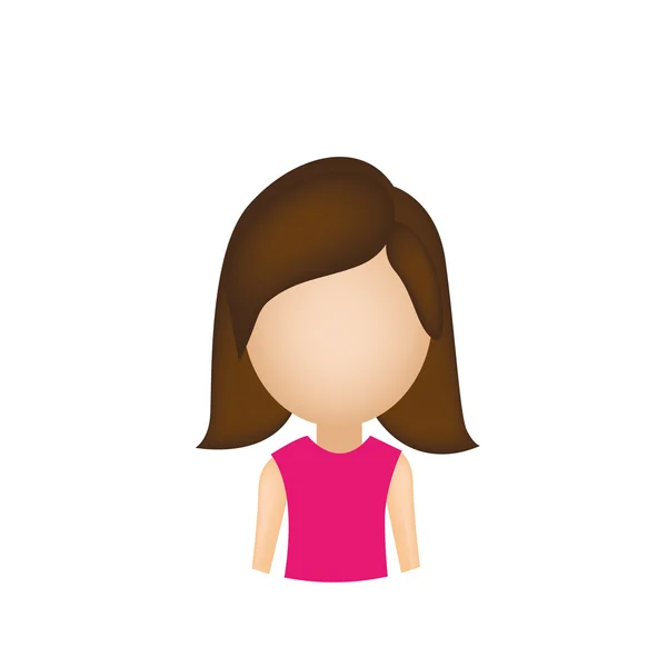 Obraz ikony kobiece avatar — Wektor stockowy