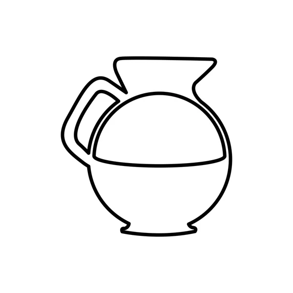 Immagine icona bollitore caffè — Vettoriale Stock