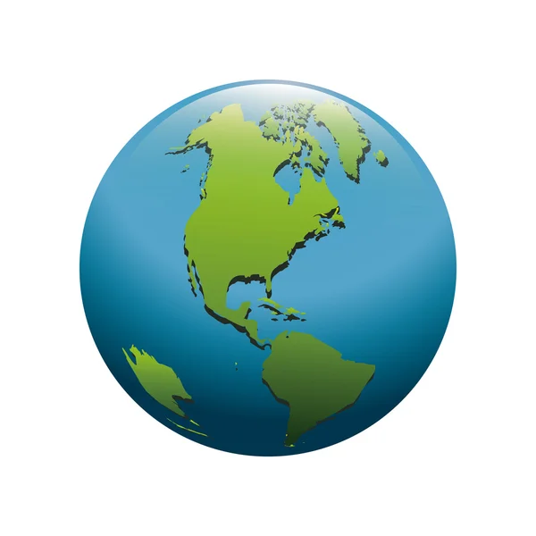Planeten jorden ikonbild — Stock vektor