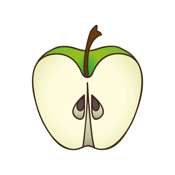 Μήλο φρούτα εικονίδιο εικόνας — Διανυσματικό Αρχείο