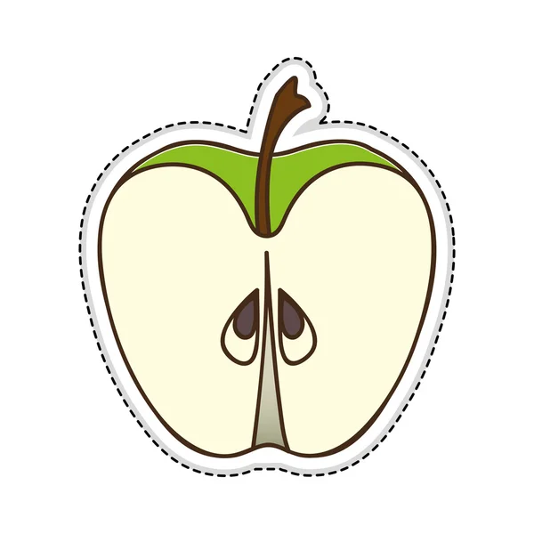 Manzana fruta icono imagen — Vector de stock