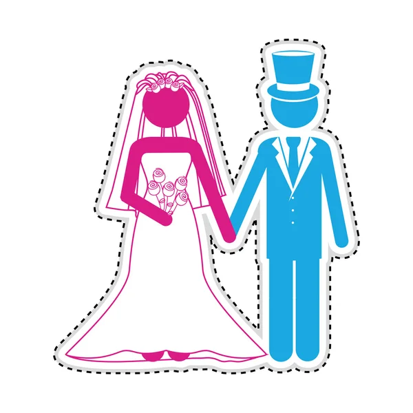 Man woman romantic couple icon image — Stock Vector