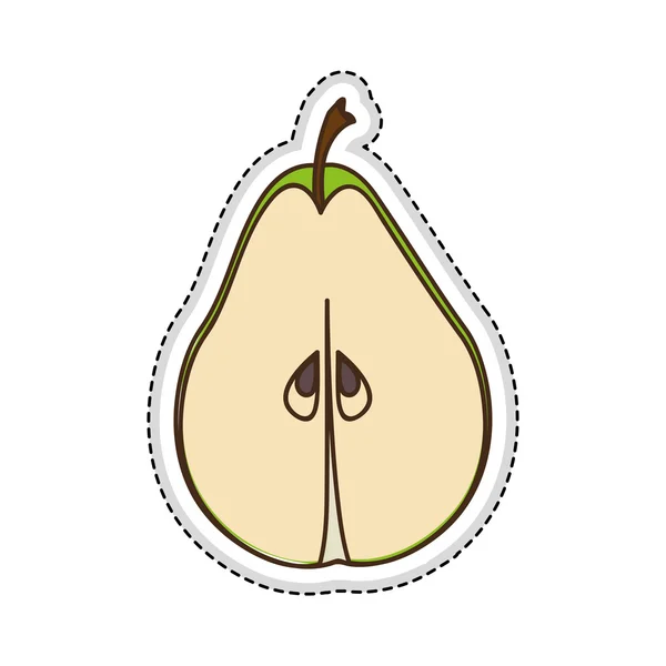 Imagen icono de fruta de pera — Vector de stock