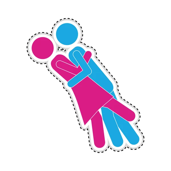 Man woman romantic couple icon image — Stockový vektor