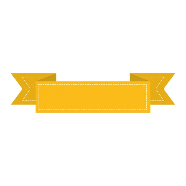 Gele banner pictogramafbeelding — Stockvector