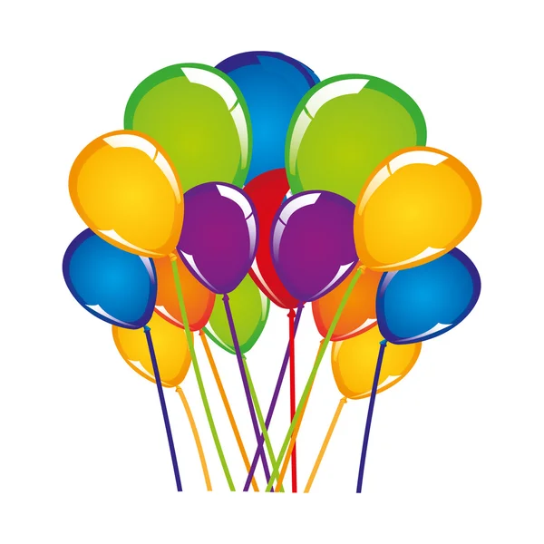 Festliches Luftballon-Symbolbild — Stockvektor