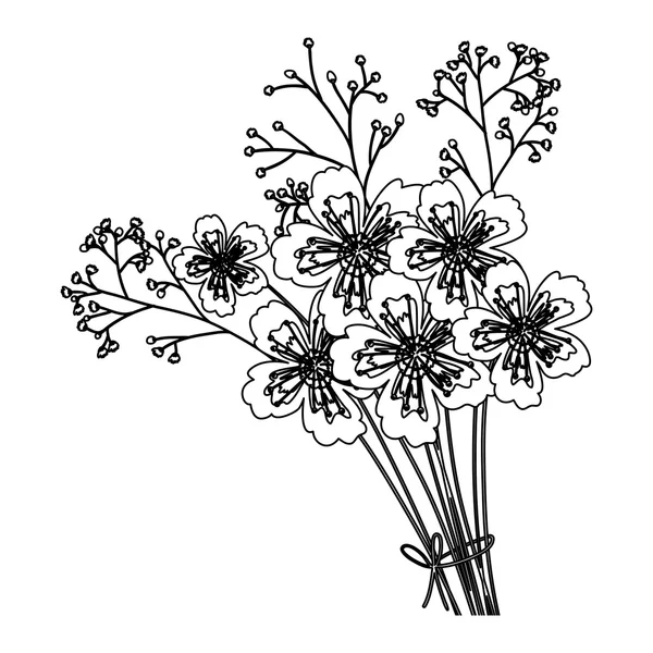 Silhouette of flowers design — Διανυσματικό Αρχείο