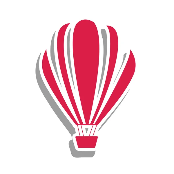 Hot air balloon pictogram image — Stock vektor