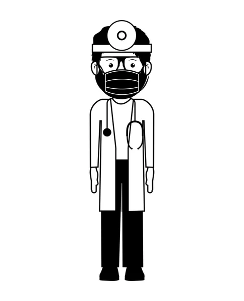 Avatar hombre doctor — Vector de stock