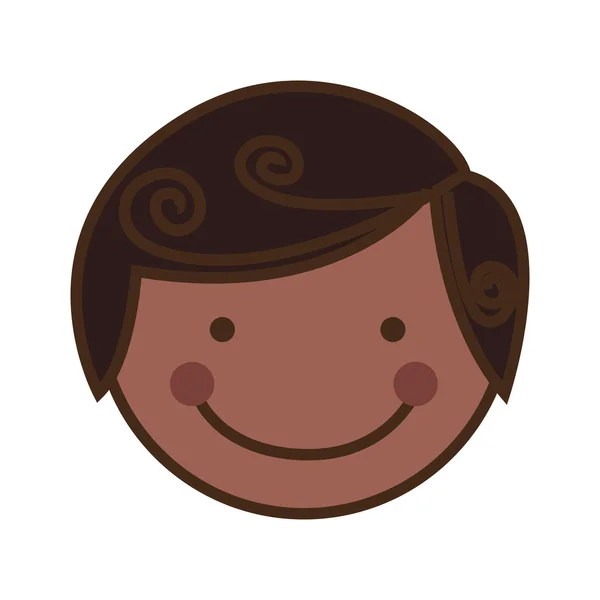 Happy child face icon image — ストックベクタ