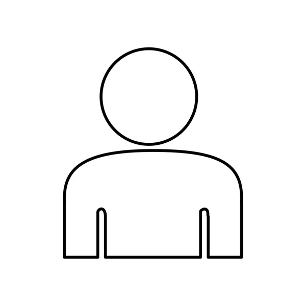 Imagen del icono del pictograma de usuario — Vector de stock