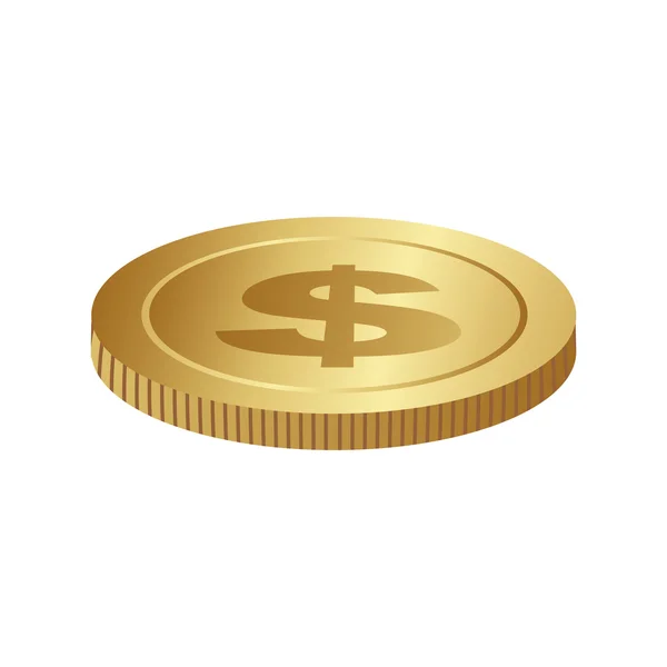 Single coin icon image — Stockový vektor