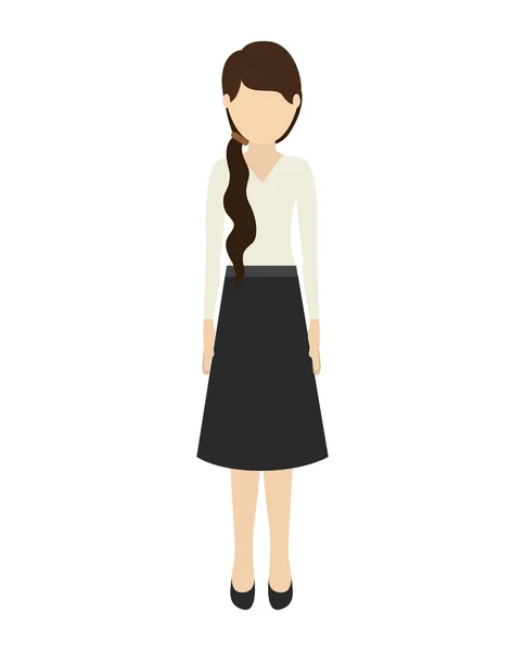 Mujer avatar dibujos animados — Vector de stock