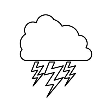 Fırtına simge görüntüsü ile bulut