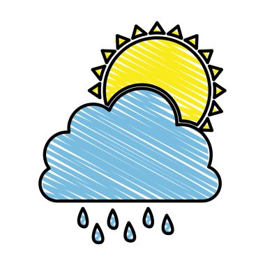 yağmur ve bulut simge görüntüsü