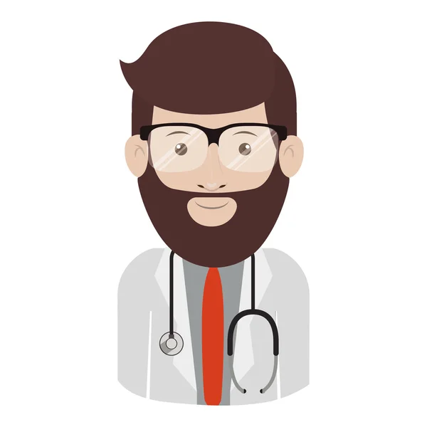 Avatar hombre doctor — Vector de stock