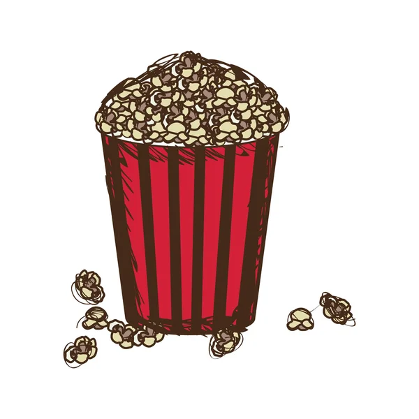 Movies popcorn icon image — Stock vektor