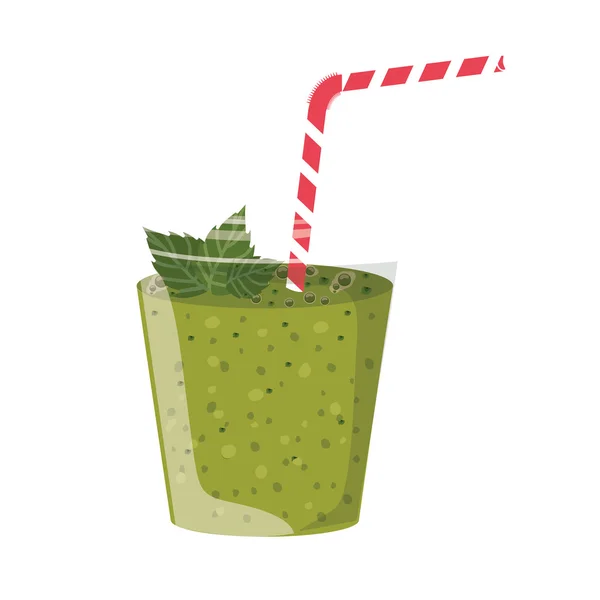 Smoothie de suco verde — Vetor de Stock