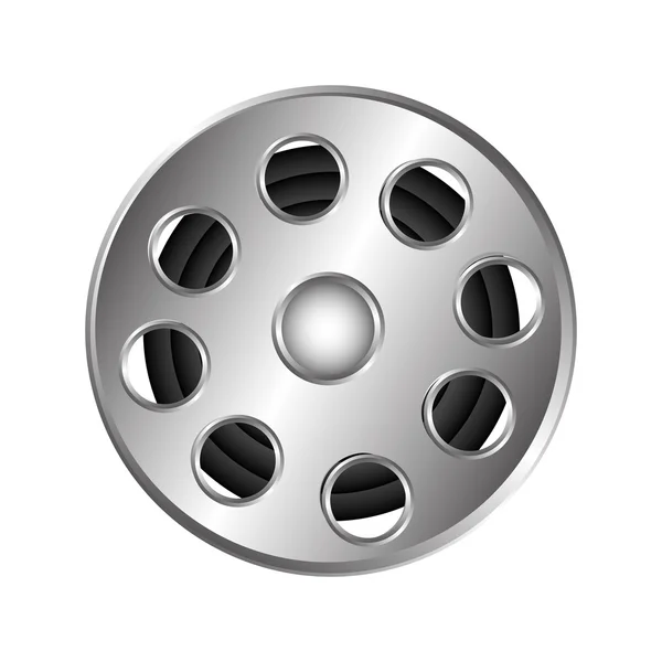 Film tape reel icon image — Διανυσματικό Αρχείο