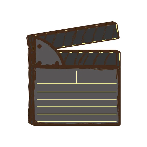 Open clapperboard icon image — Stockový vektor