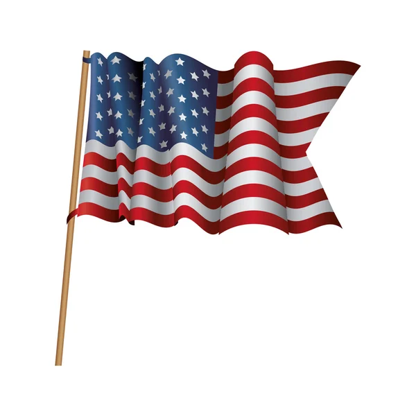 Símbolo da bandeira dos EUA — Vetor de Stock