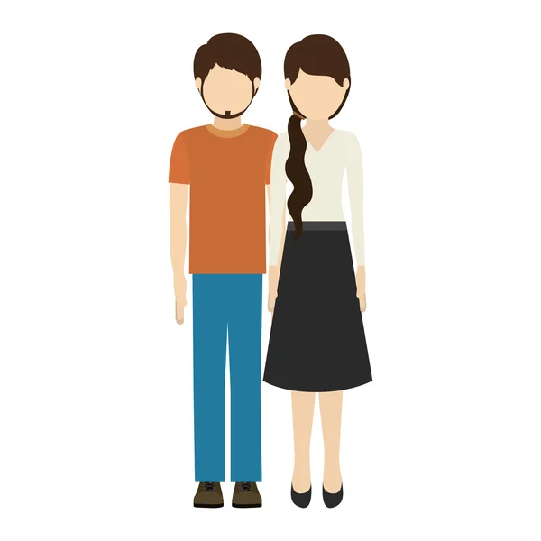 Femme et homme couple — Image vectorielle